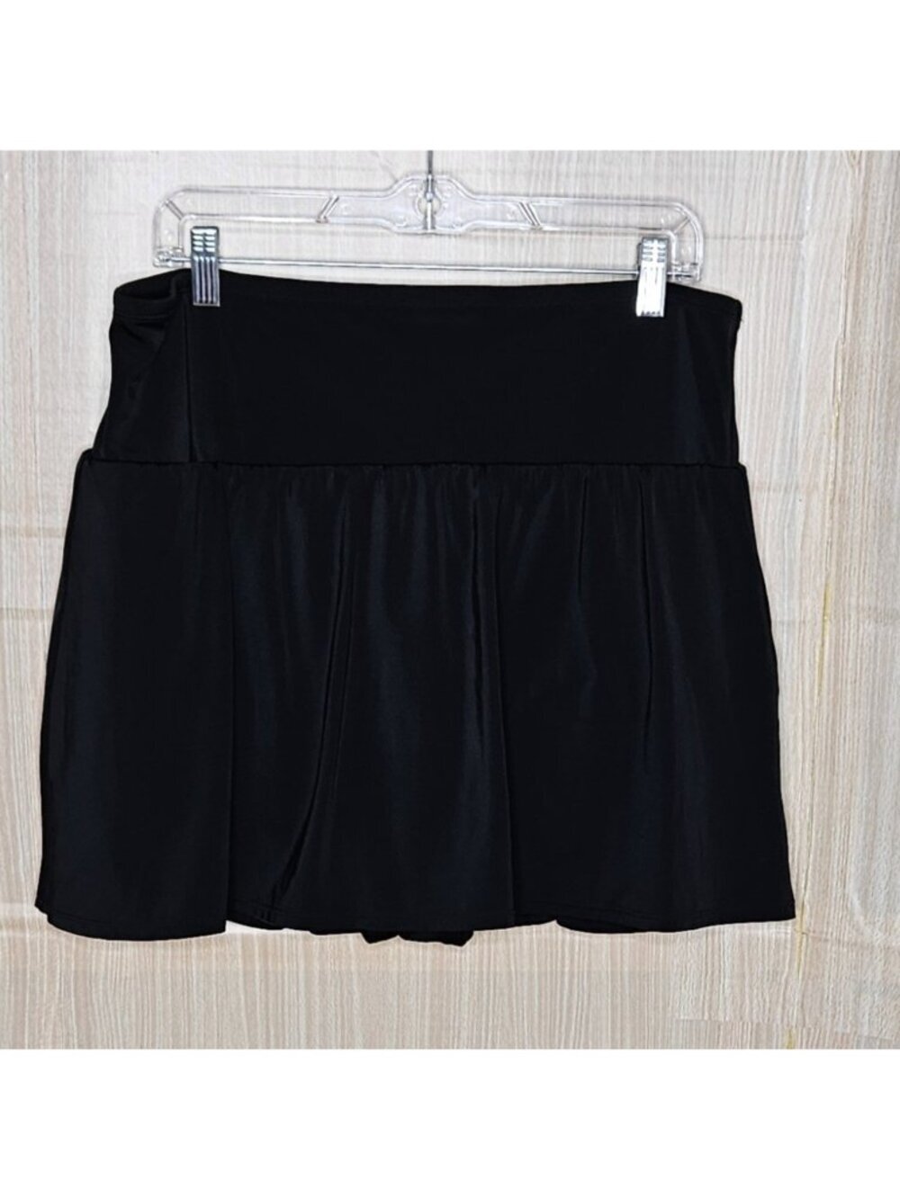 Sonnet Shores Womens Plus Black Swim Skirt 18W
